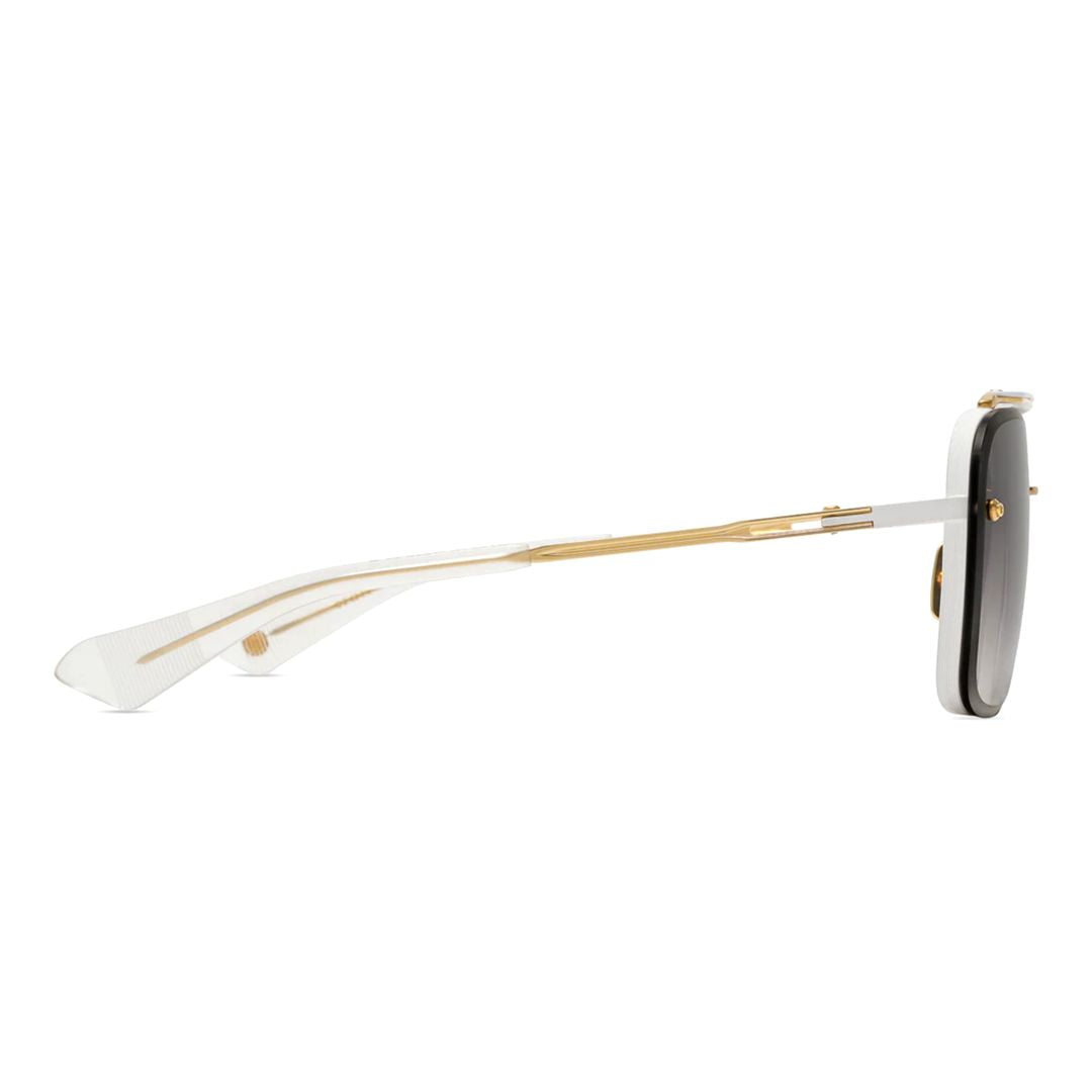 Mach-Six Geometric Square Frame Sunglasses with Gold-tone Accents
