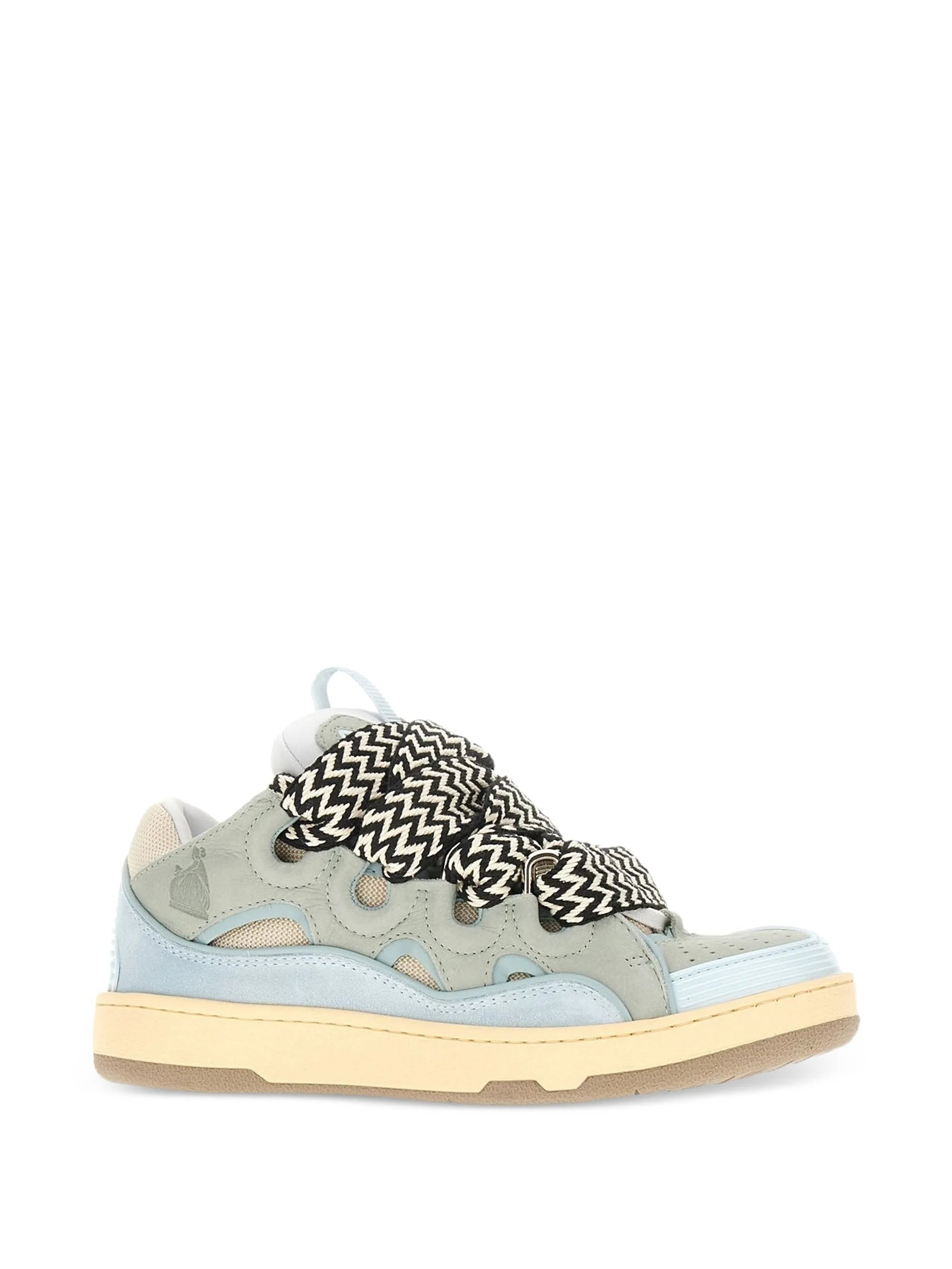 Blue/Grey Curb Sneakers Layered Calf Sneakers