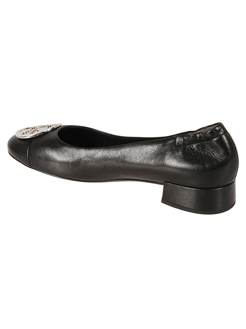 Caprine Leather Flat Shoes With Logo Embellishment