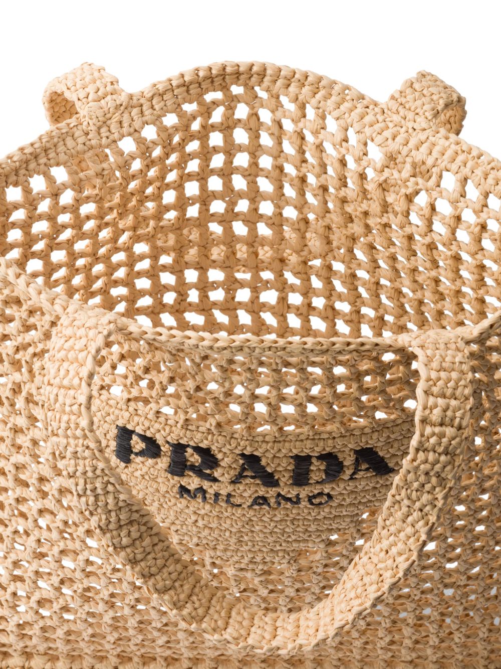 Rectangular Woven Tote Bag With Triangular Patch