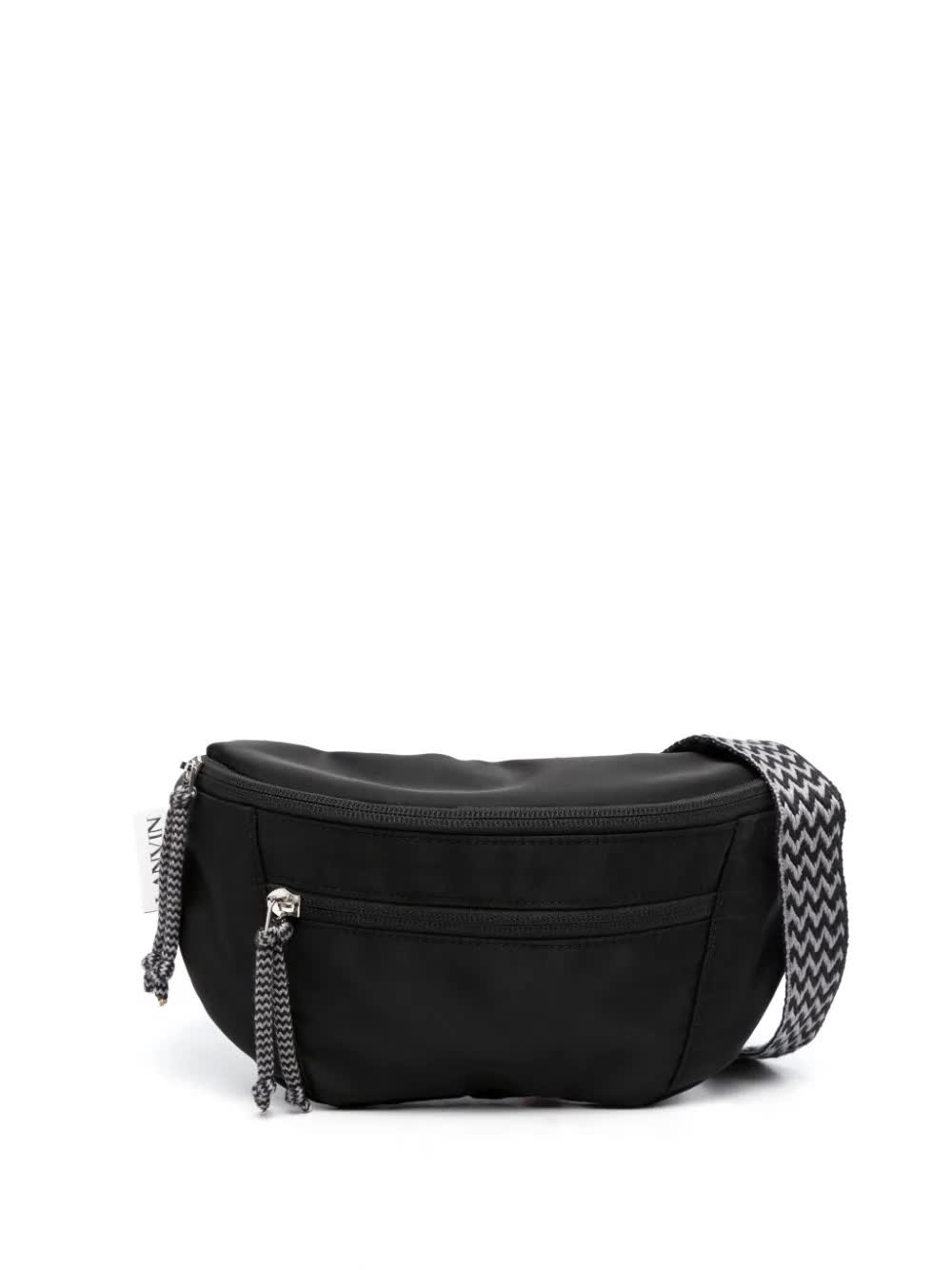 Black Small Waist Bag Curb Nylon Bag