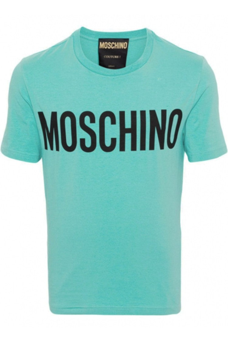 Moschino Cotton T-Shirt with Bold Logo Print and Fit