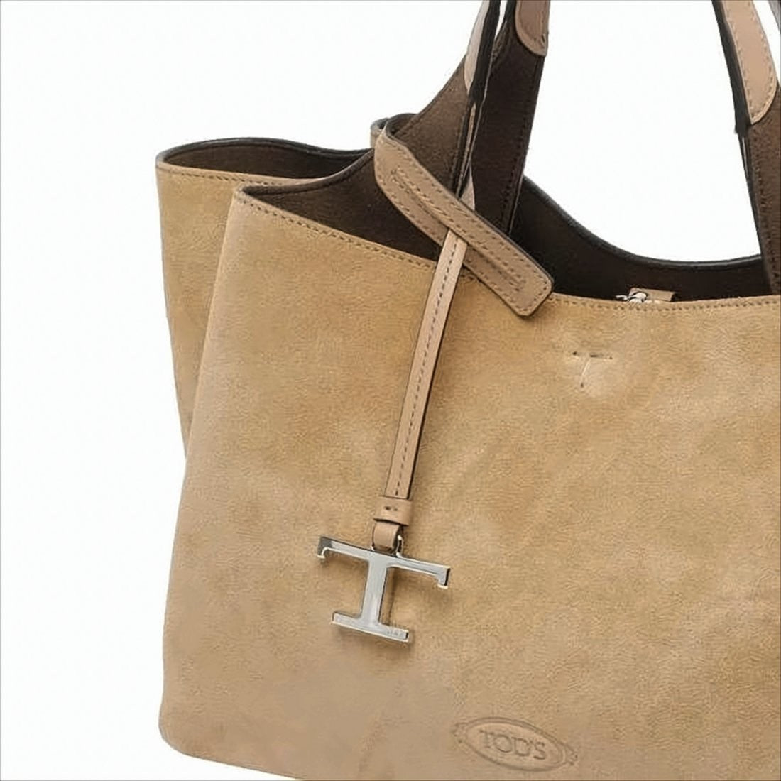 Suede Leather Shoulder Bag with Structured Silhouette
