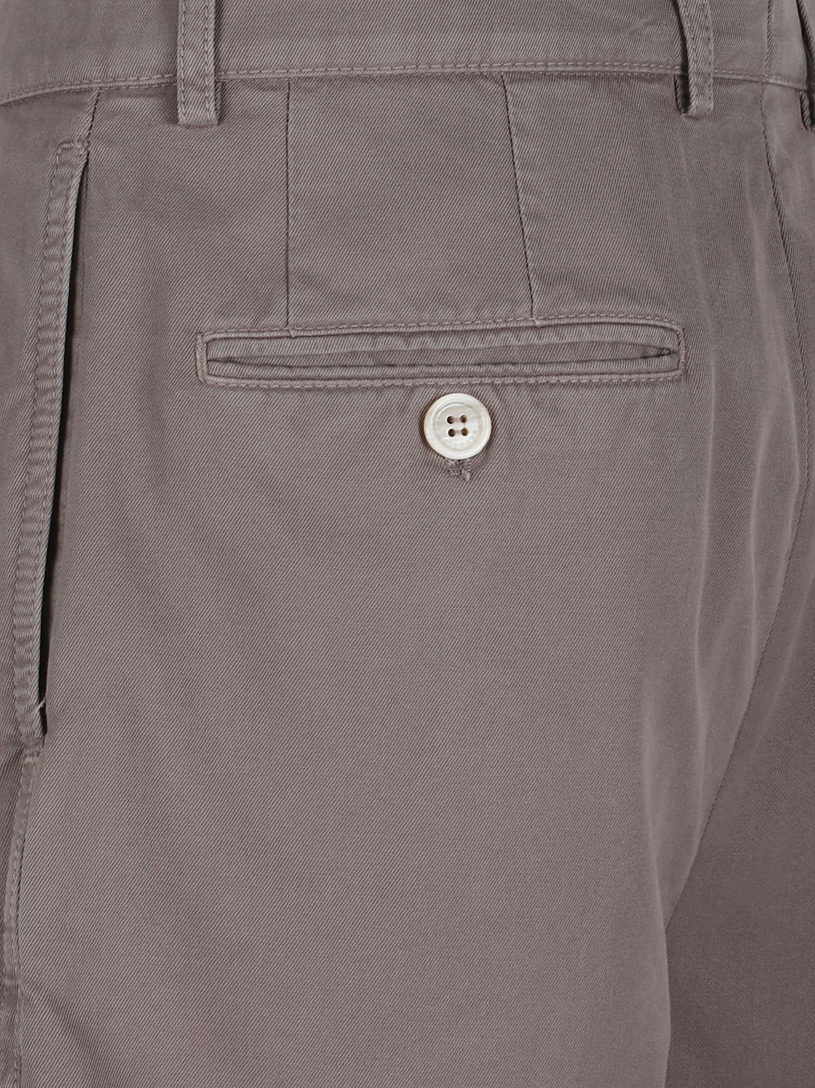 Tailored Brown Cotton Shorts with Refined Details