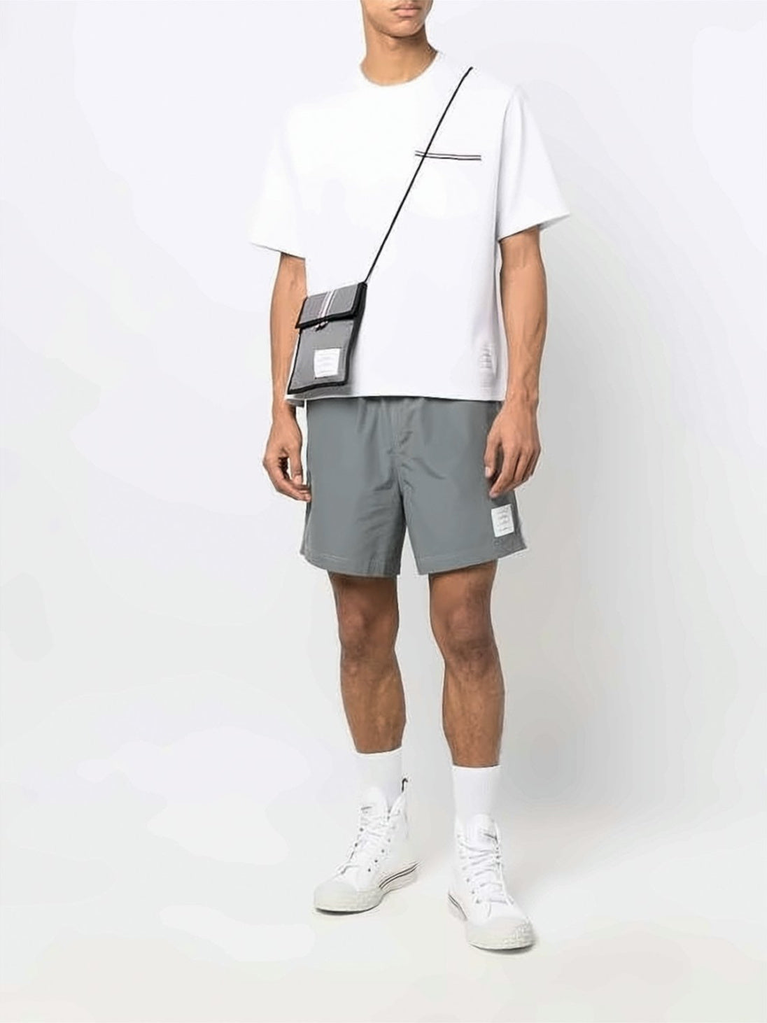 Short-Sleeved Boxy-Cut Cotton T-Shirt