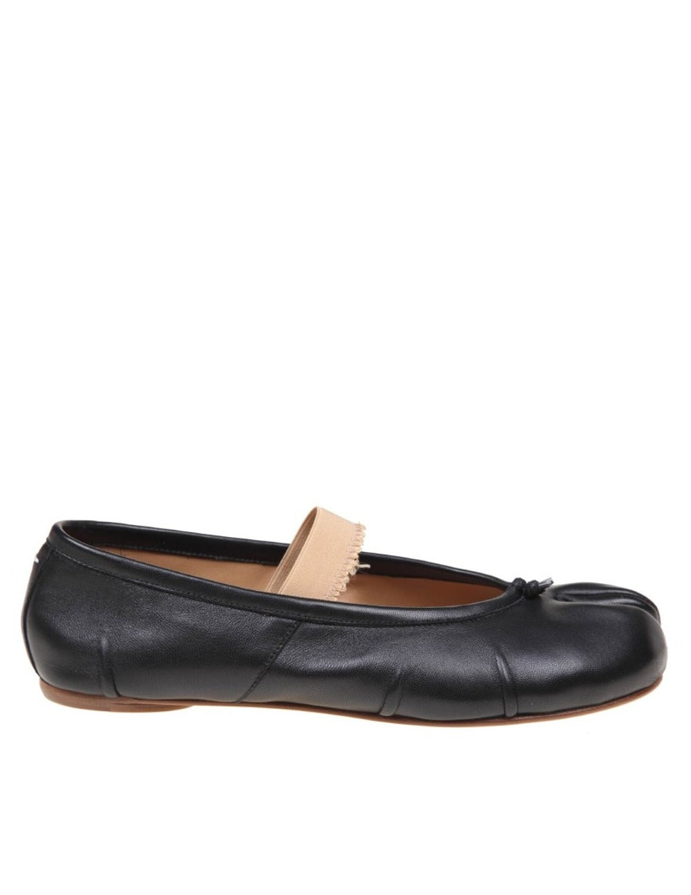 Tabi Ballerina With Leather Elastic