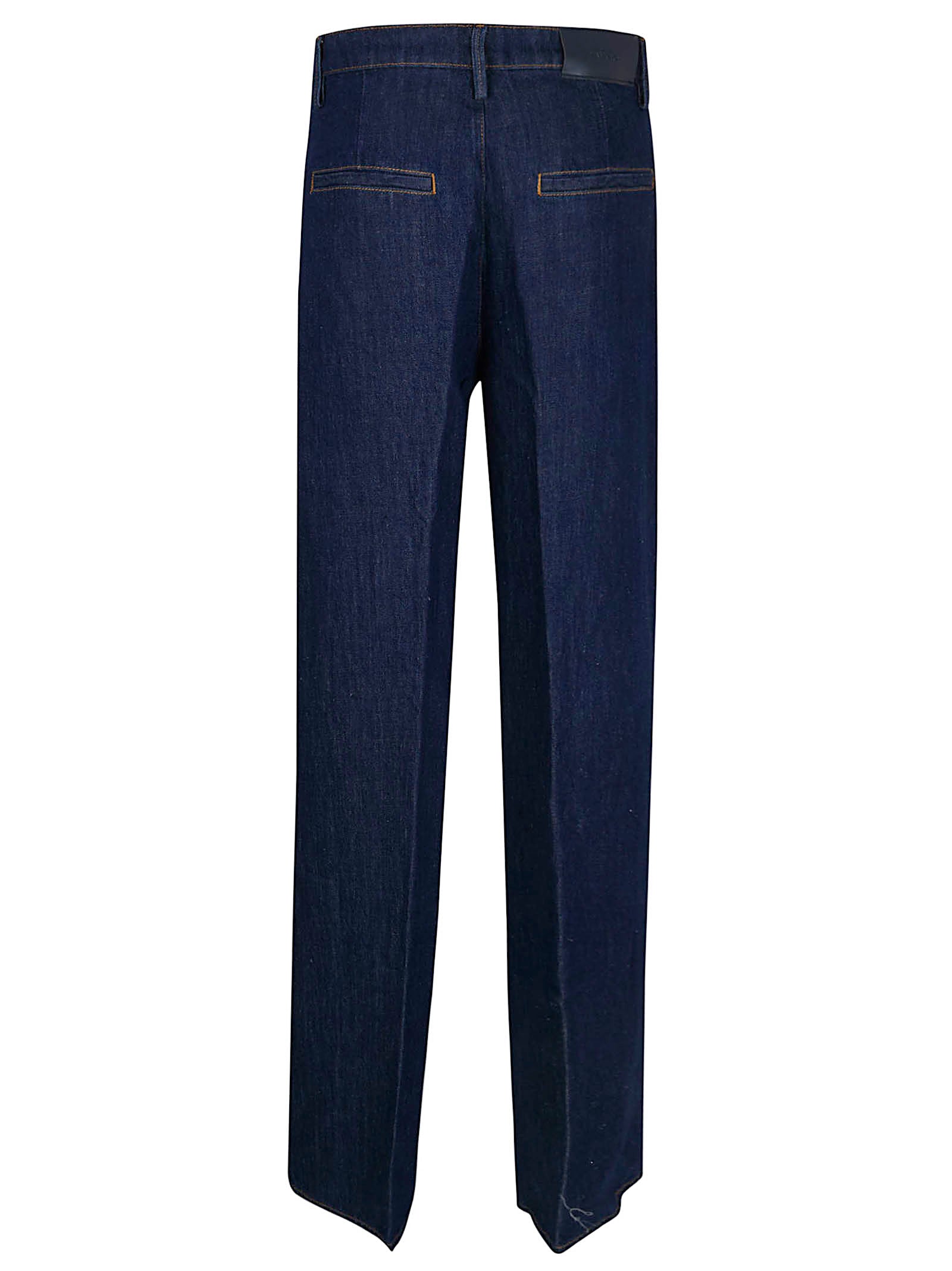 High-Waisted Wide Cotton-Linen Trousers