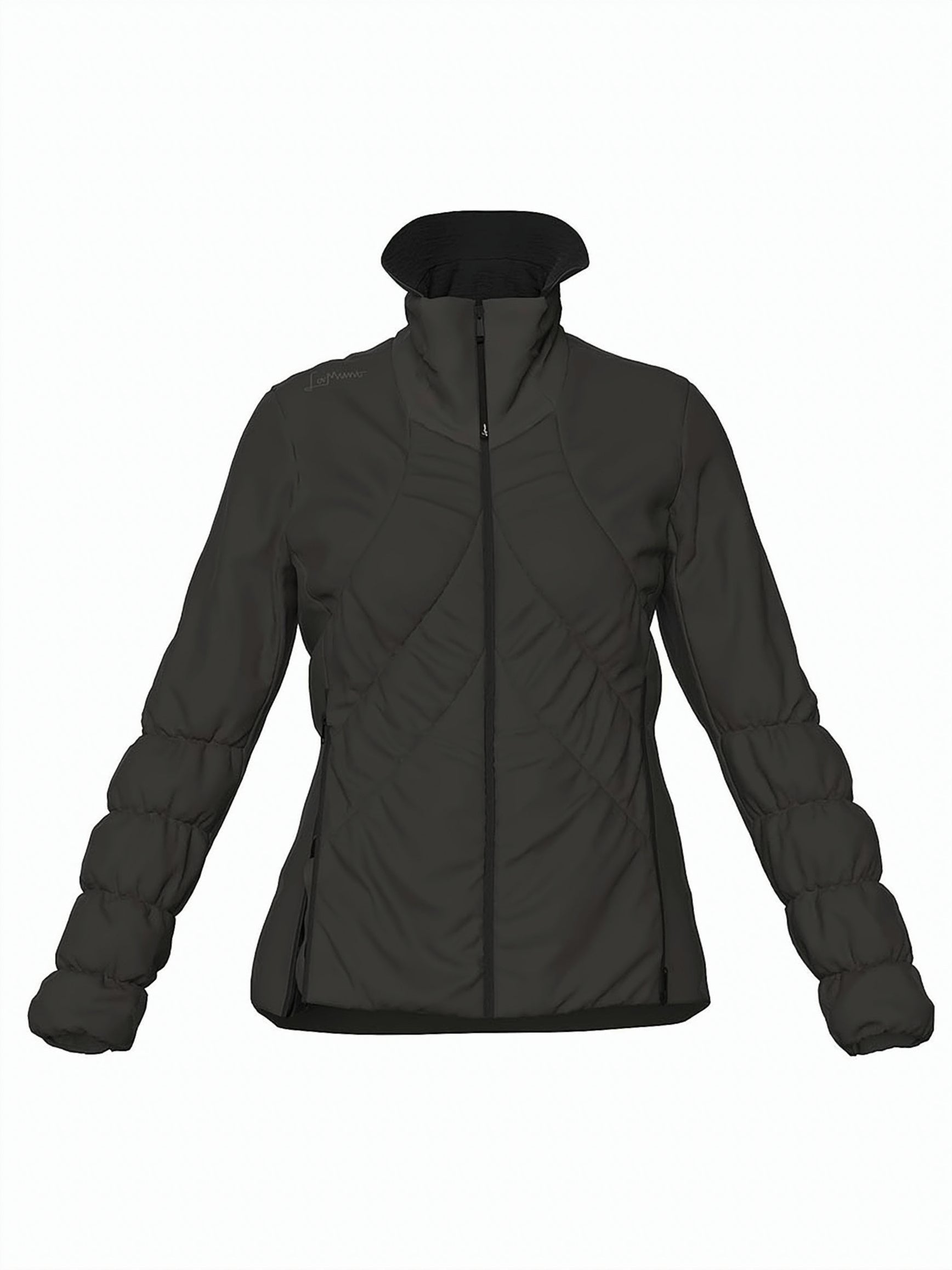 Black Samuela Textured High-Collar Polyamide Jacket