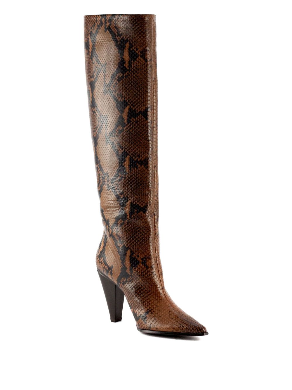 Textured Snakeskin Tall Boots