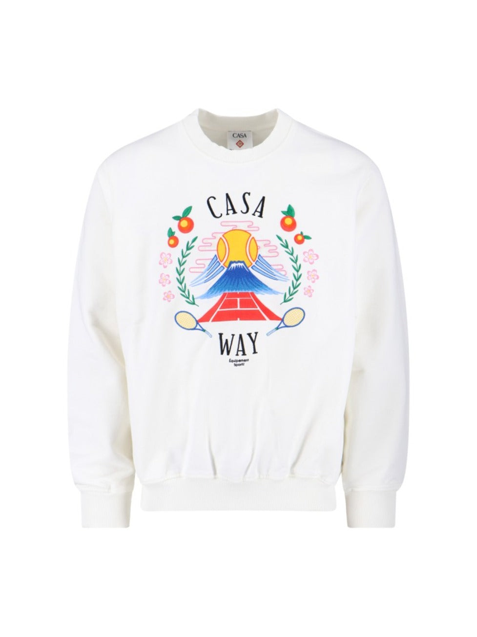"Casa Way Mountain" Logo Sweatshirt – White