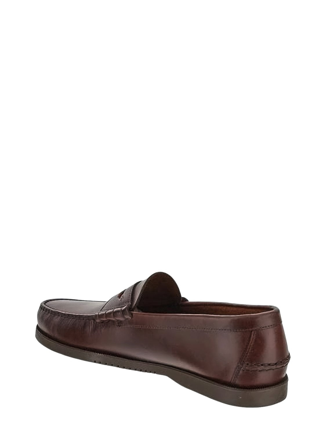 Brown Leather Loafers with Moccasin Toe