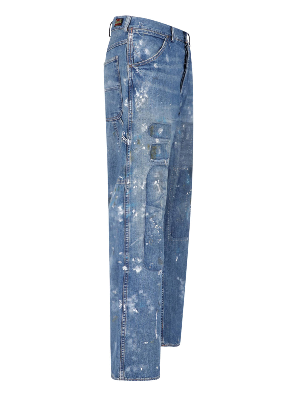 Blue Straight-Leg Traditional Denim Jeans