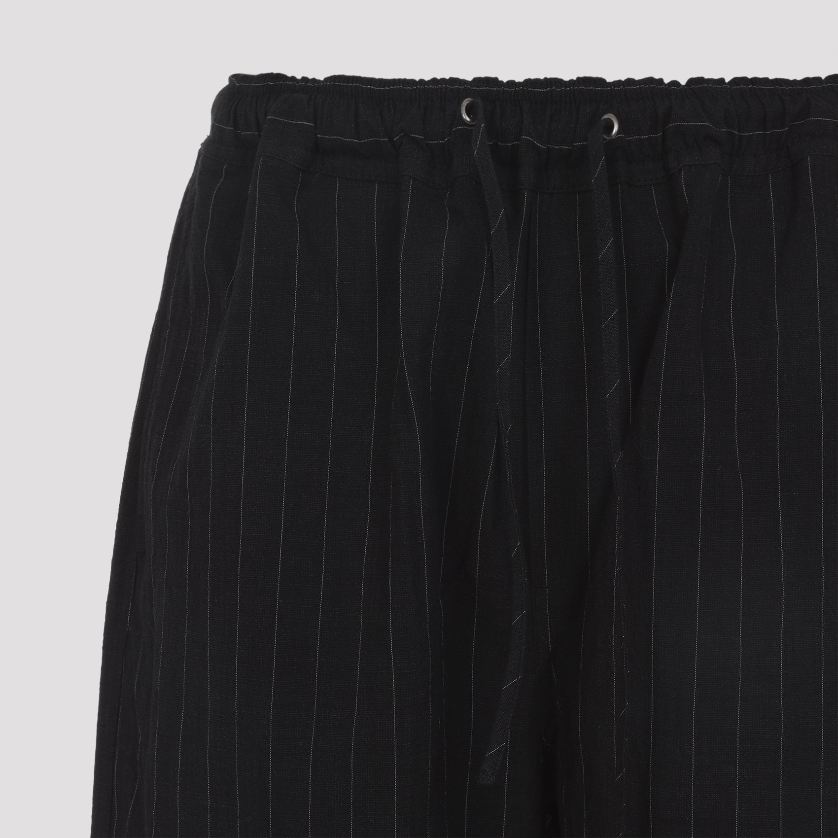 Relaxed Wide-Leg Trousers With Pinstripes