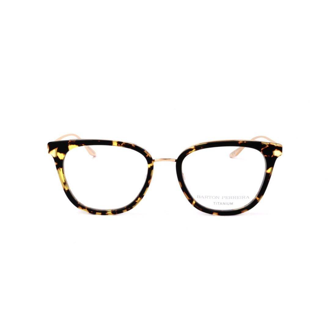 Bp5091 521aj Tortoiseshell Patterned Square Eyeglasses with Gold-tone Temples