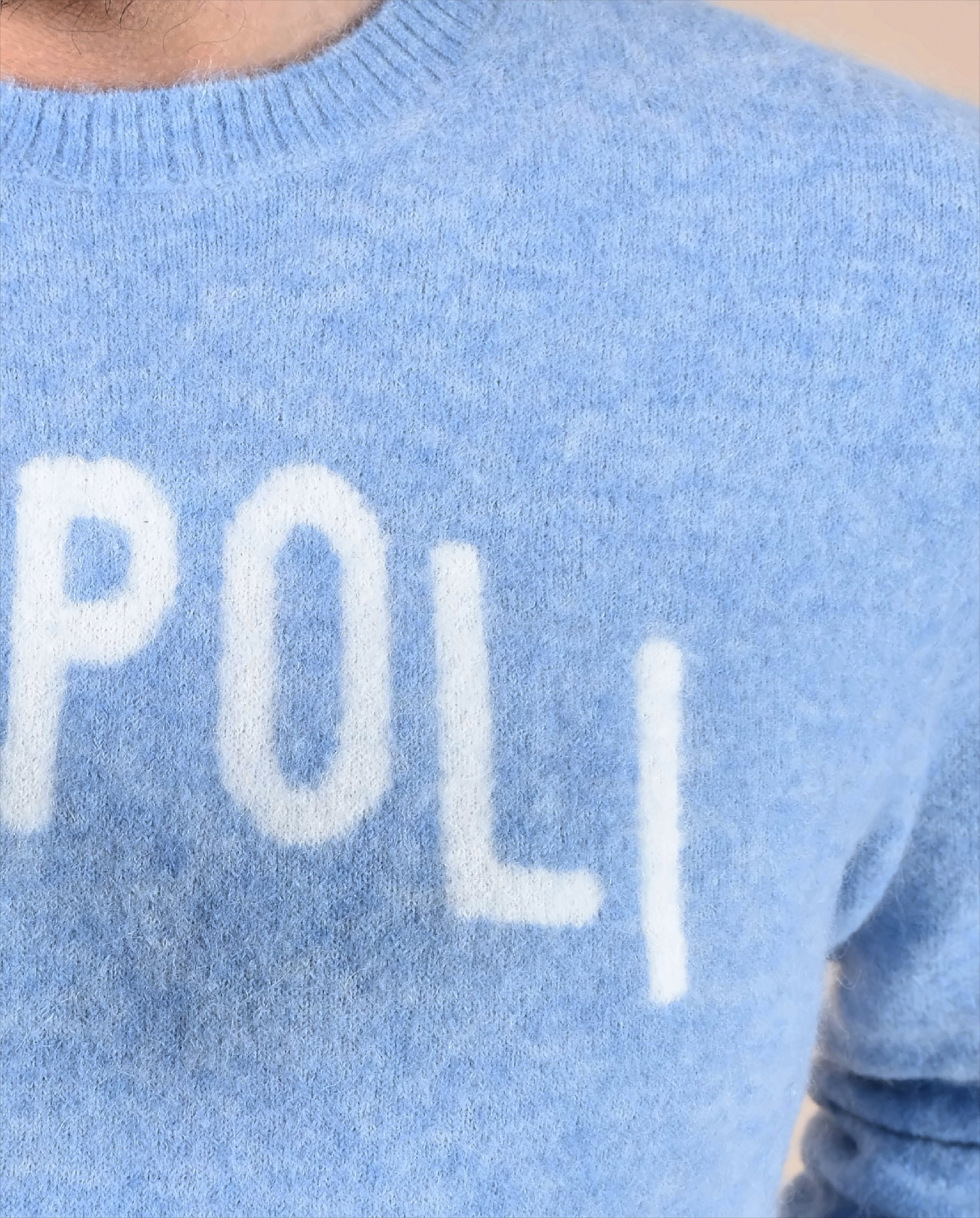Heron Alpaca Napoli Sweater With Fuzzy Detailing