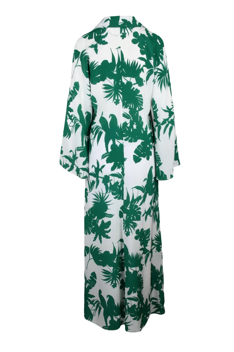 Fluid White Silk Chiffon Dress