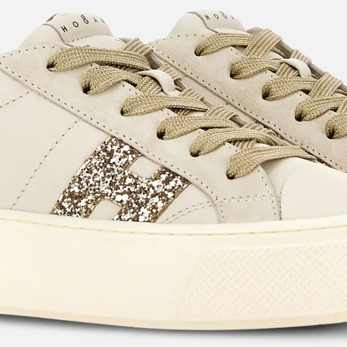 White And Black Leather Sneakers