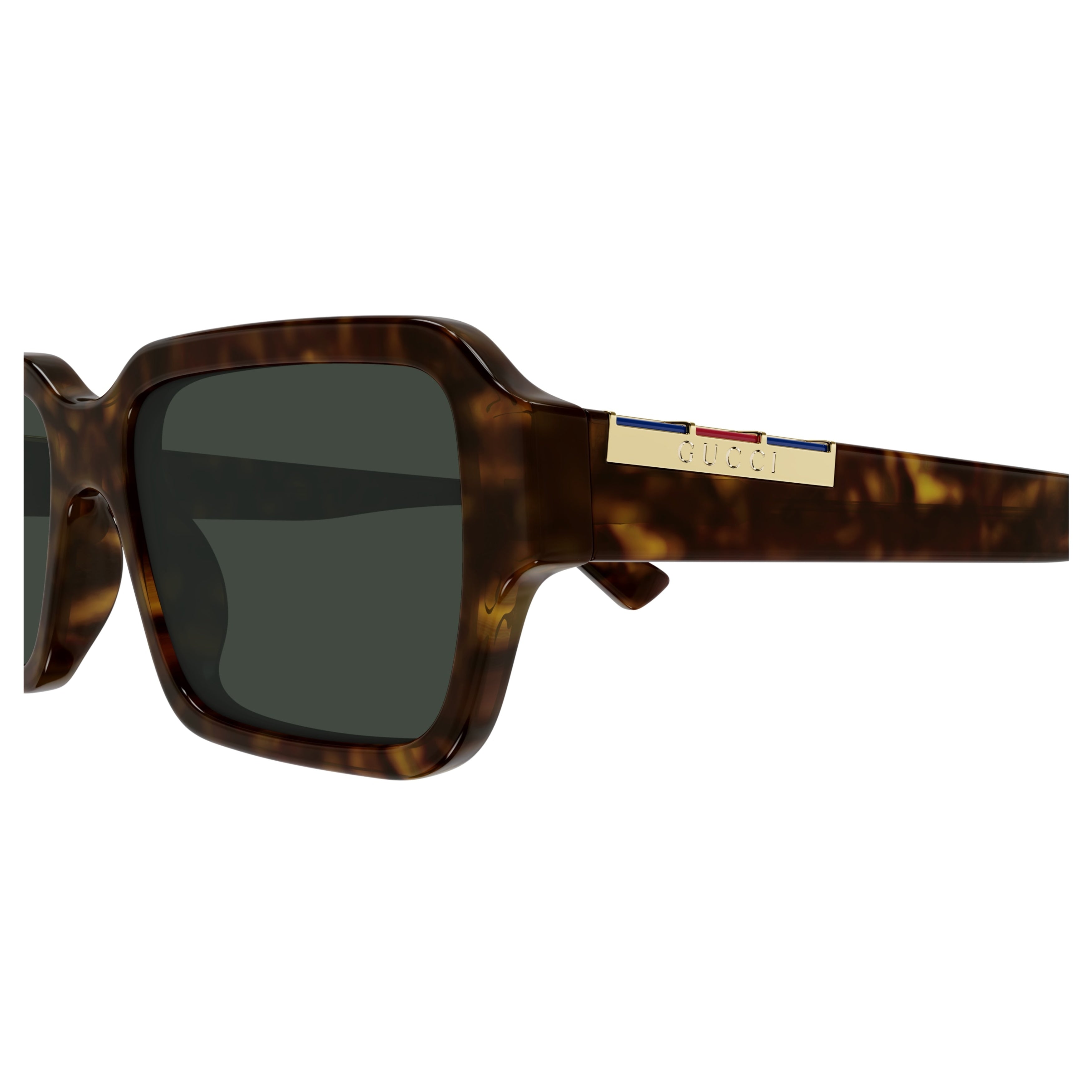 Gg1887s Rectangular Frame Tortoiseshell Sunglasses