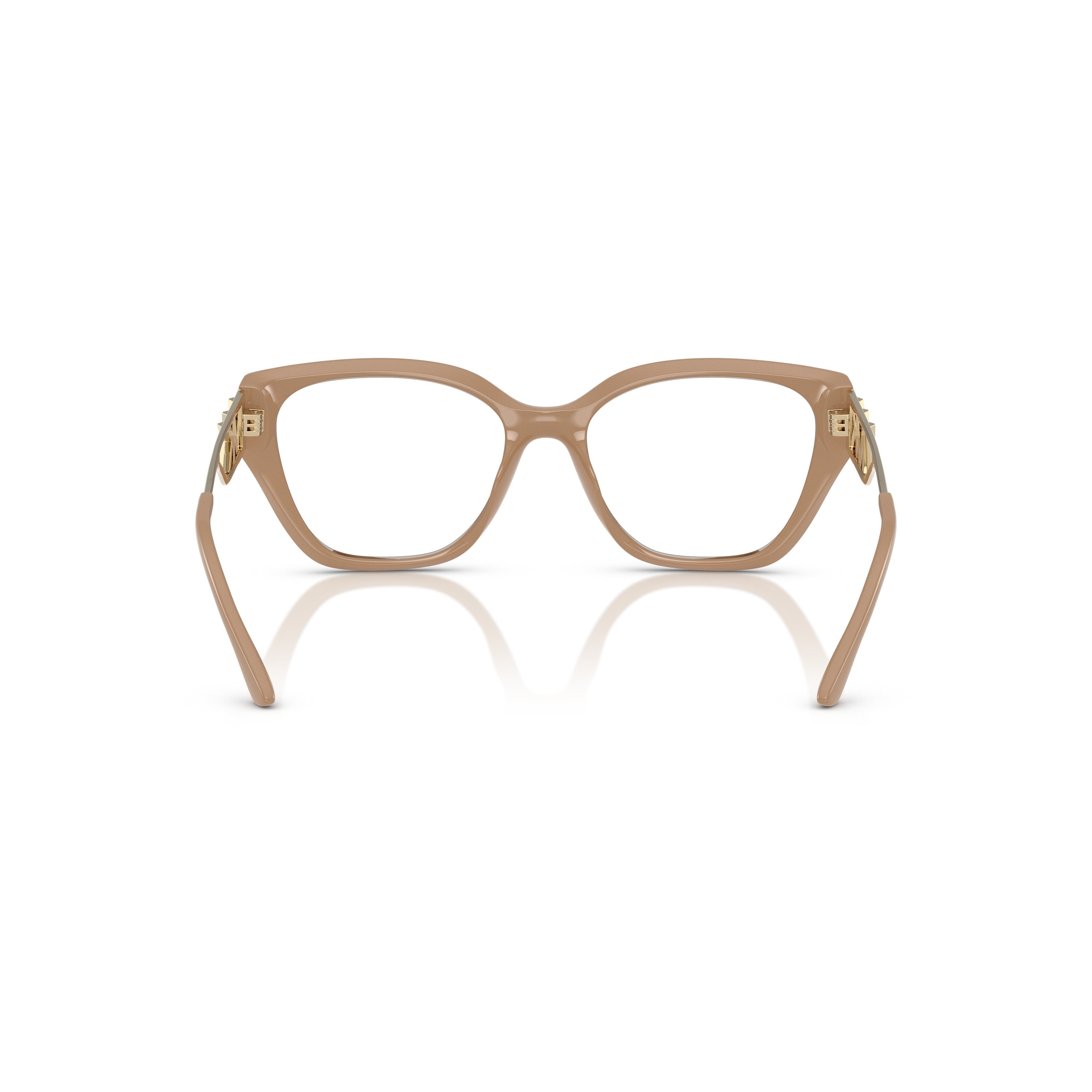 0mk4140u Bold Cat-Eye Eyeglasses with Gold-tone Metal Arms