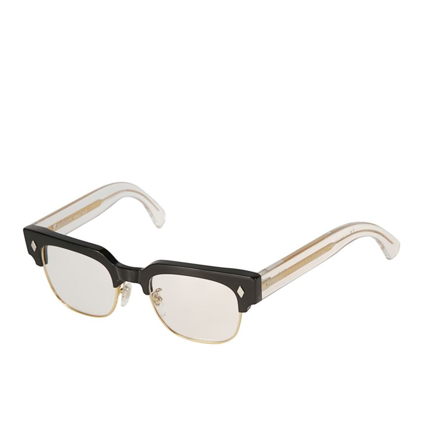 Tobako Cm Bold Rectangular Sunglasses with Subtle Gold Accents