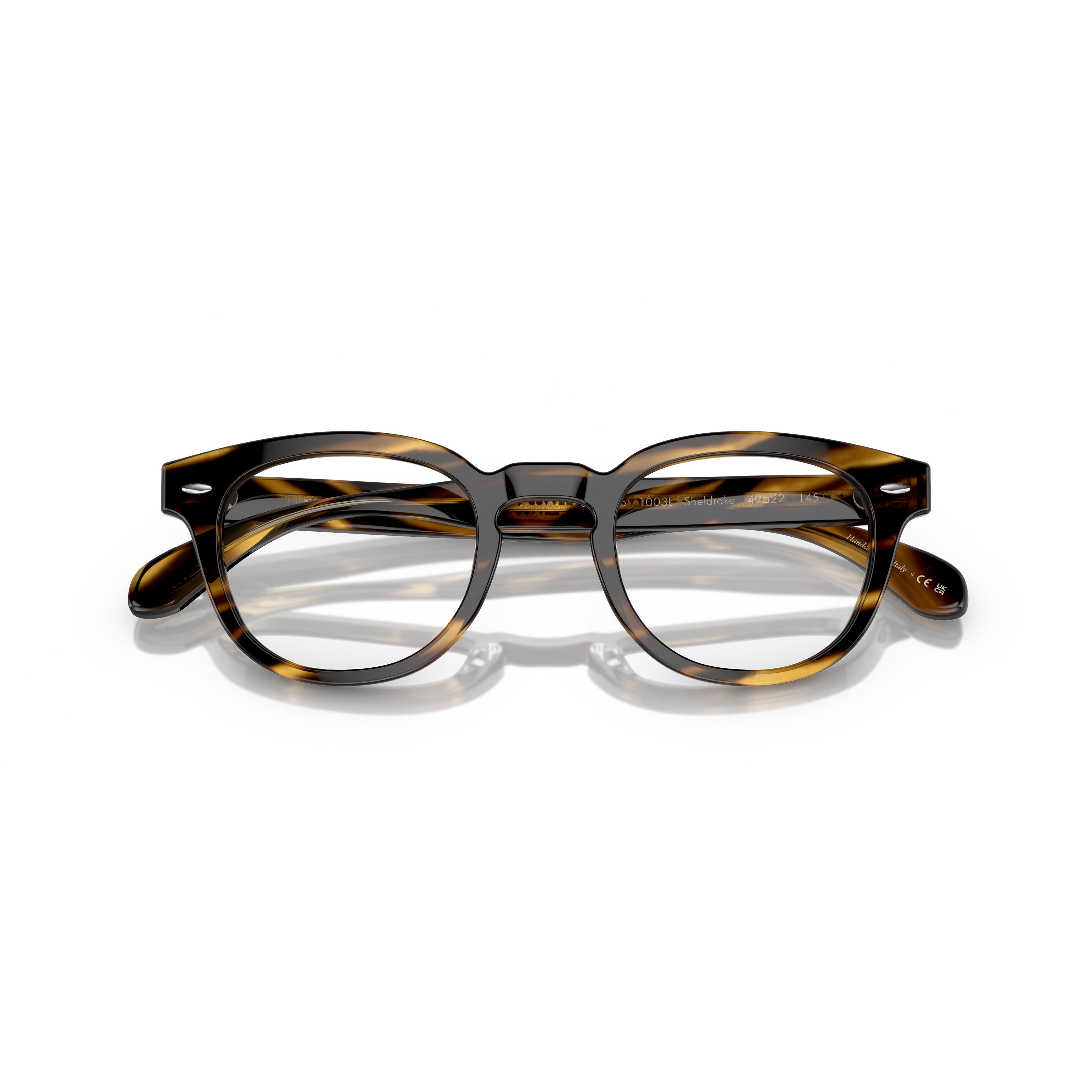 0ov5036 Round Tortoiseshell Frame Eyeglasses with Keyhole Bridge