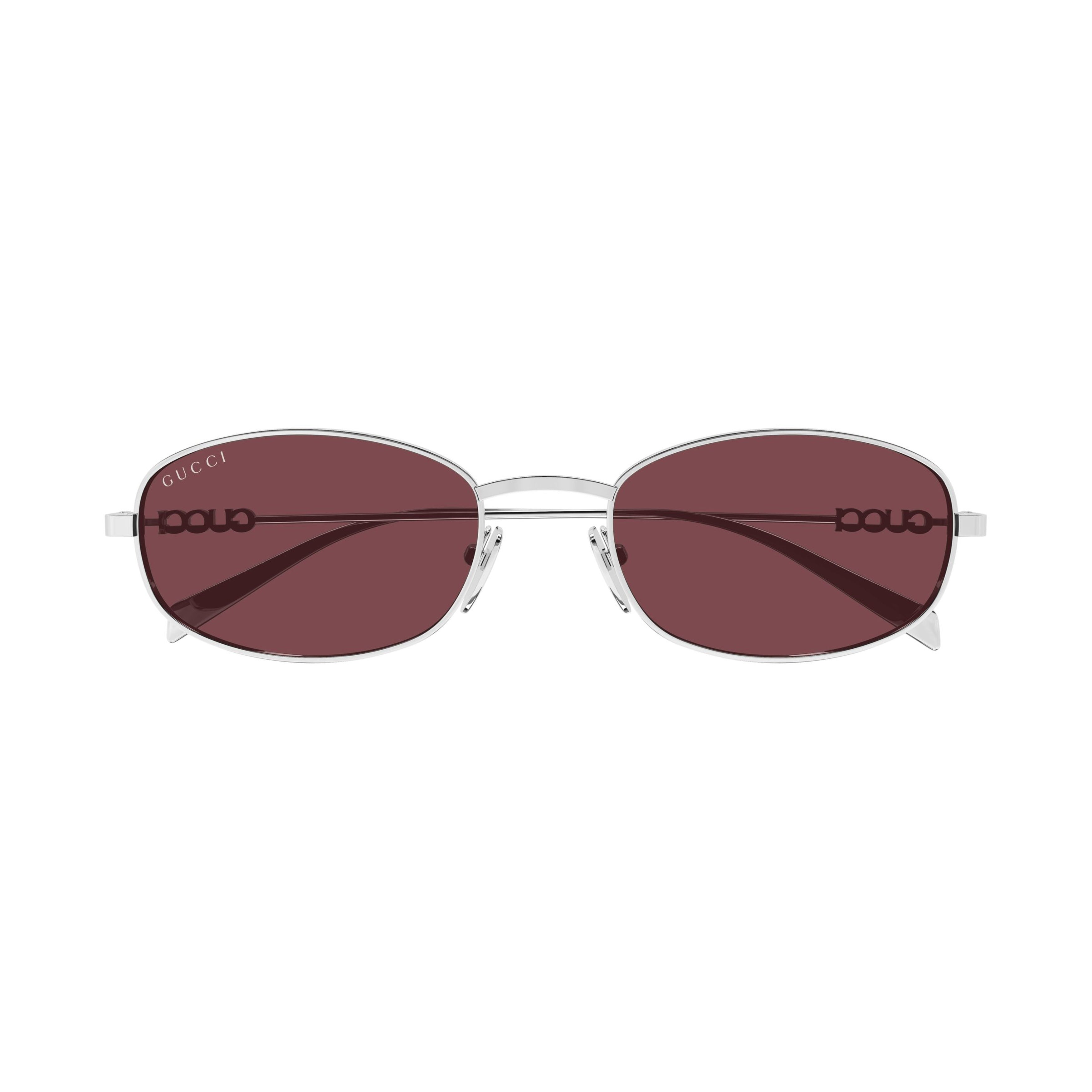 Gg1940s Polished Silver Oval-Shaped Sunglasses