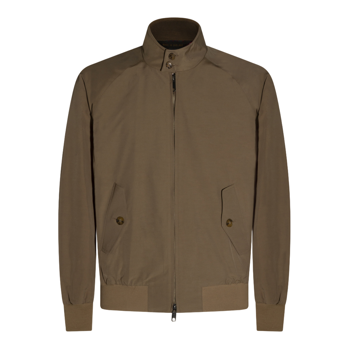 Brown Casual Jacket With High Stand Collar