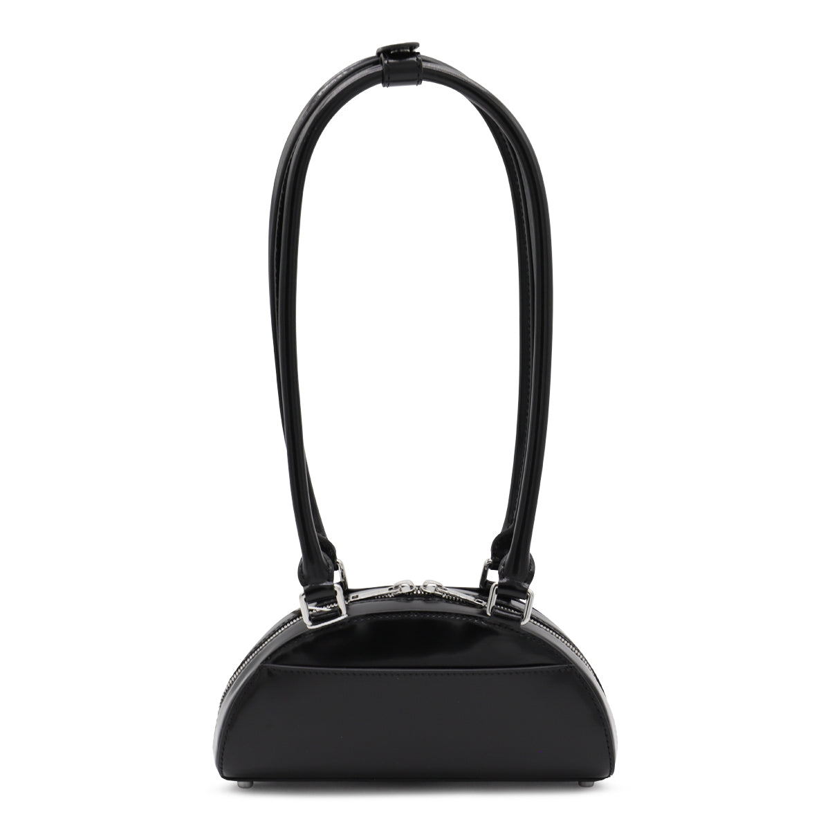 Black Leather Mini Top Handle Bag