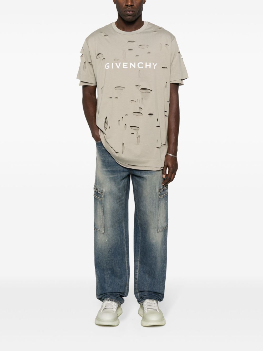 Medium Blue Straight Leg Denim Trousers