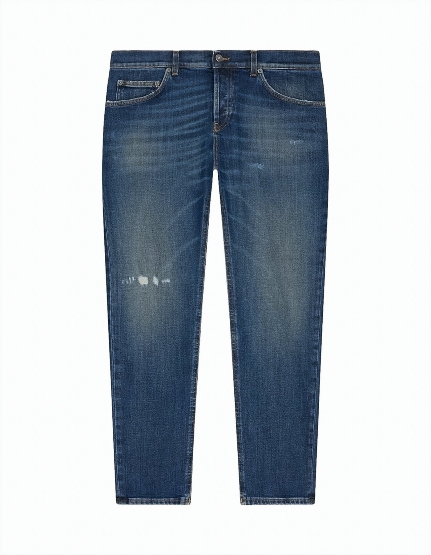 Straight-Leg Denim Jeans With Traditional Five-Pocket Design