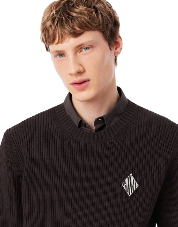 Retro Crest Knit Sweater