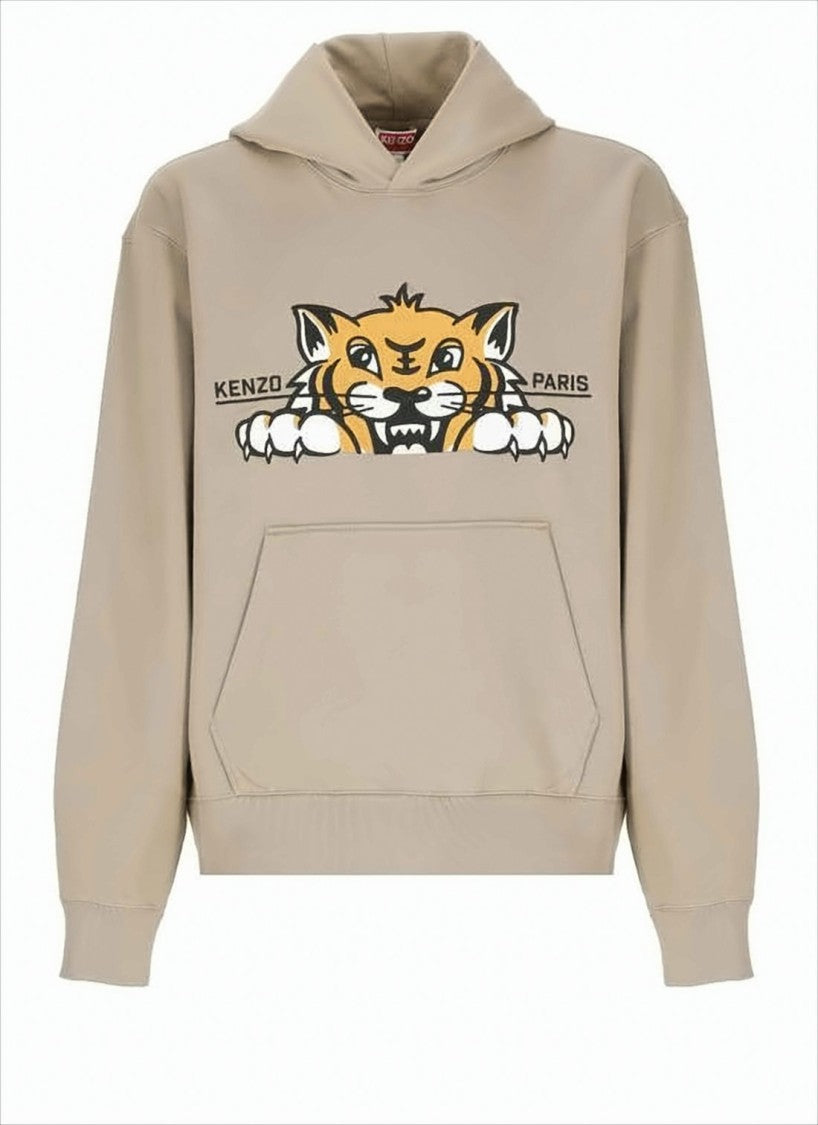 Relaxed Fit Graphic Hoodie with Front Kangaroo Pocket
