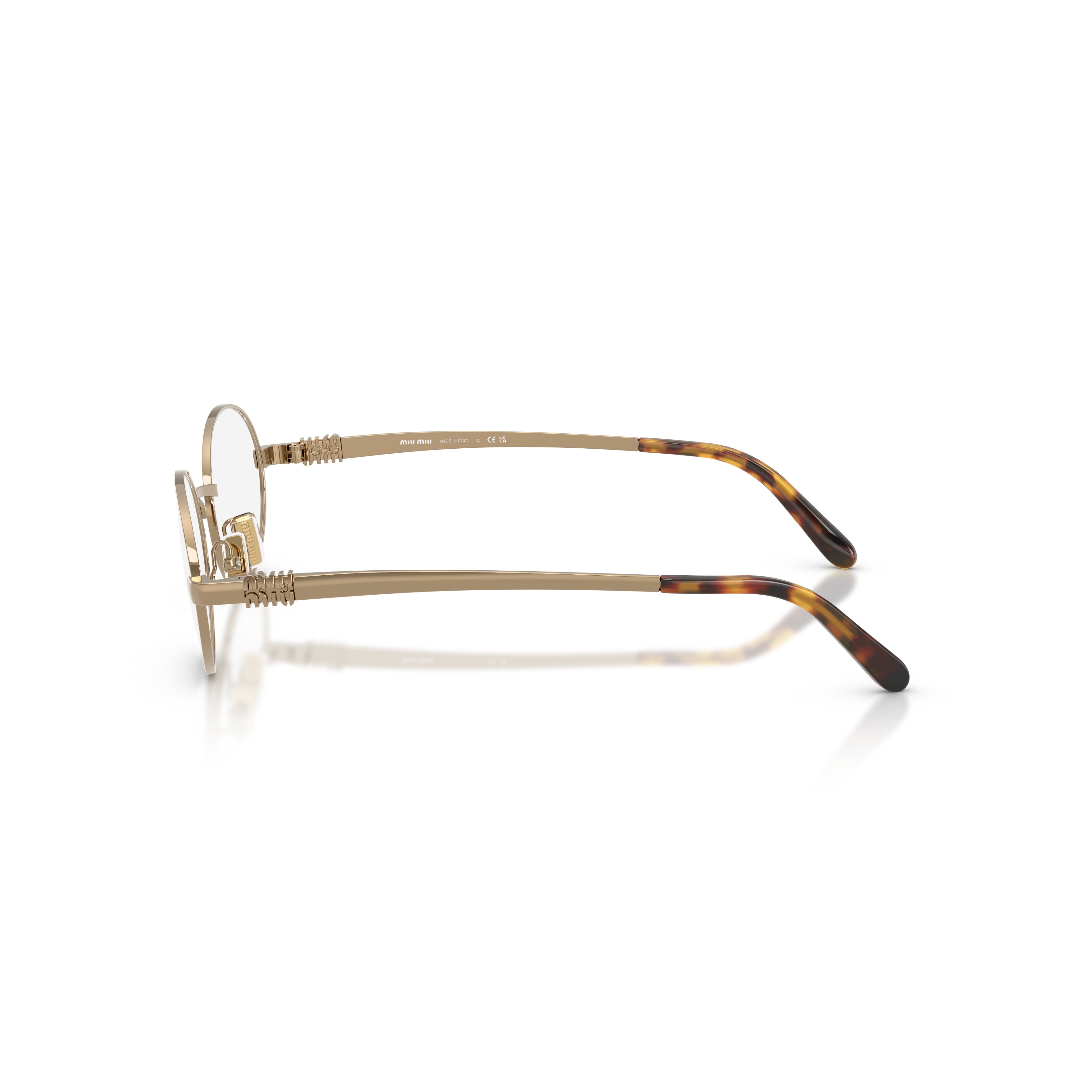 0mu 50zv Delicate Oval Metal Frame Eyeglasses