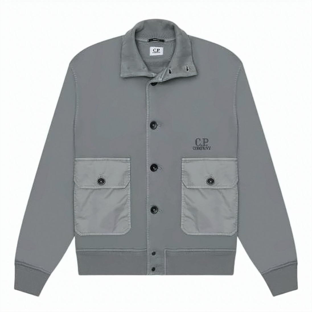 Casual Button-Up Jacket with Stand Collar