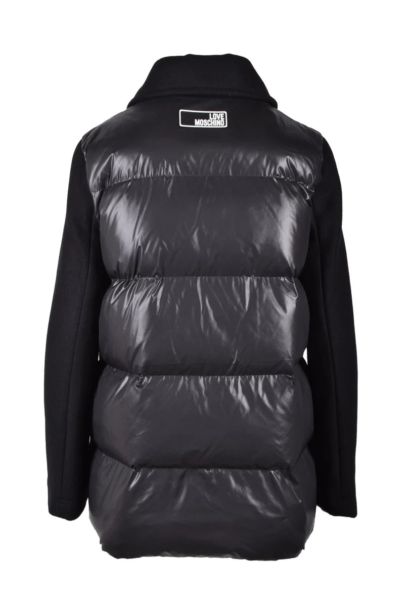 Zip Wool-Lined Coat - Black