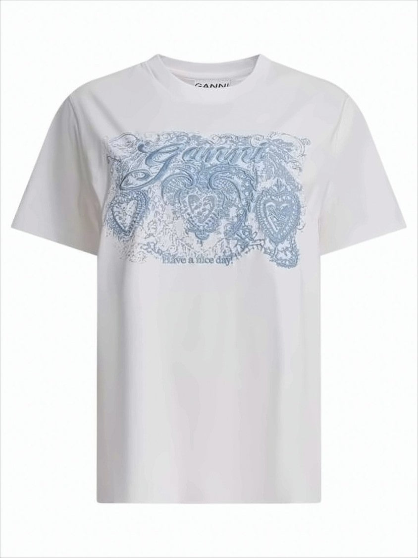 Relaxed Fit Short-Sleeved T-Shirt With Ornate Graphic Design