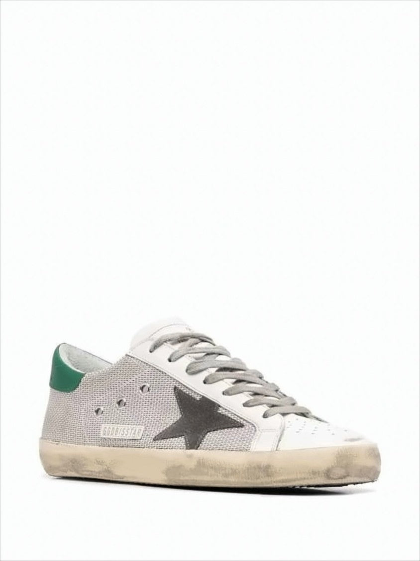 Worn-In Low-Top Sneakers with Distressed Finish