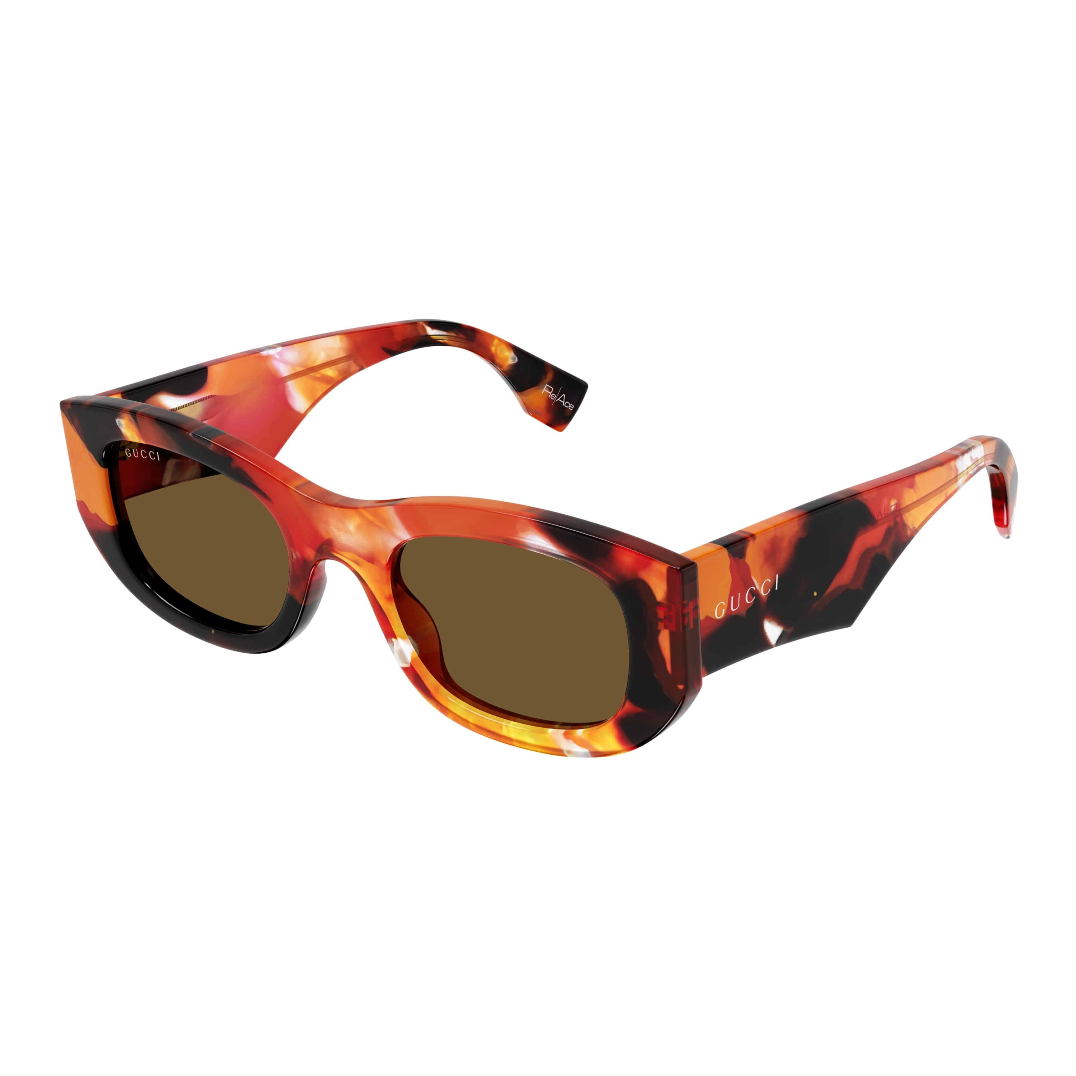 Gg1627s Bold Angular Tortoiseshell Frame Sunglasses