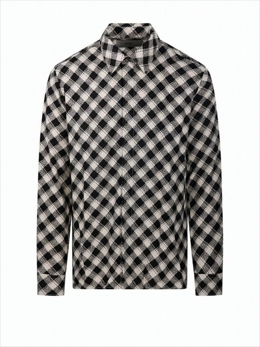 Classic Checkered Button-Down Shirt With Structured Collar