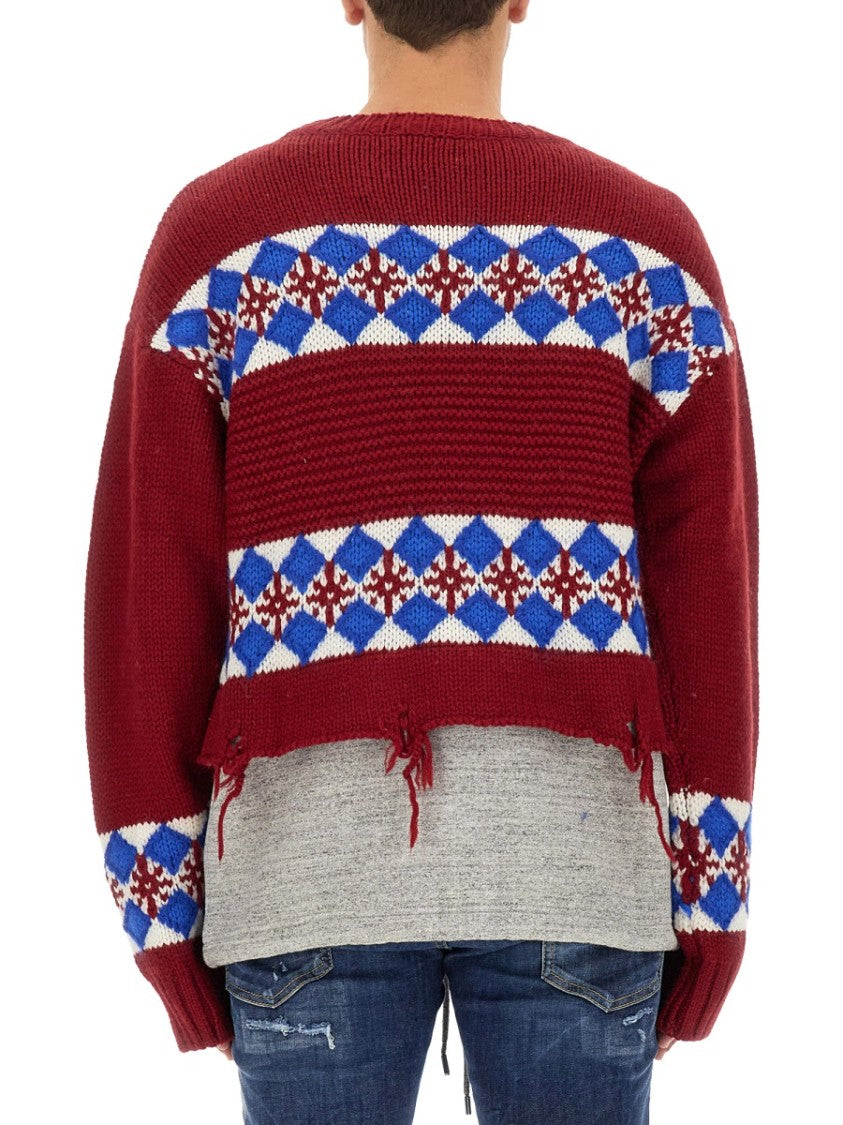 Bold Jacquard Knit Sweater