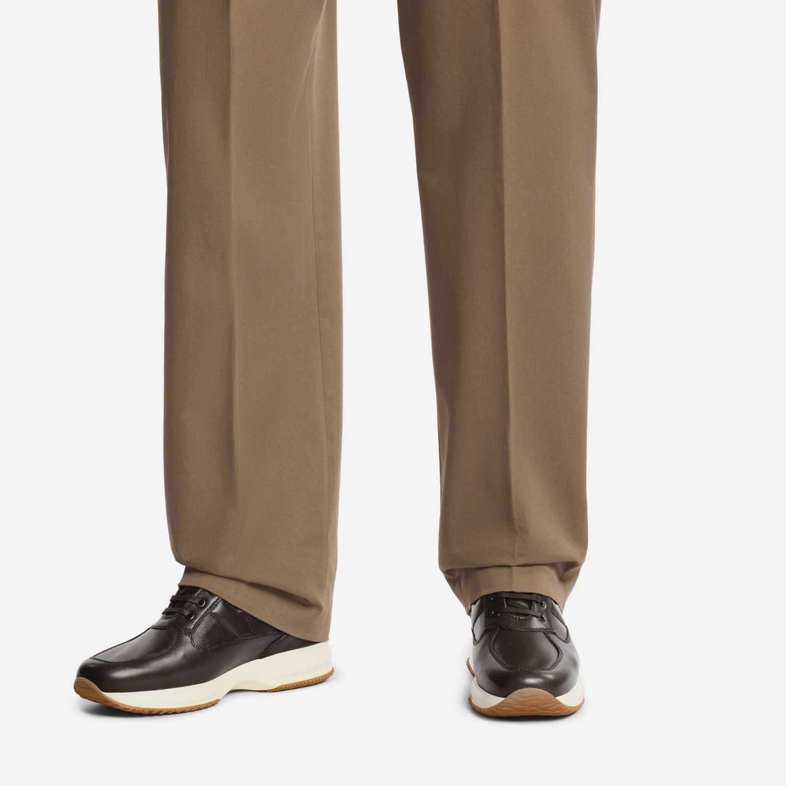 Sophisticated Brown Calfskin Interactive Shoes