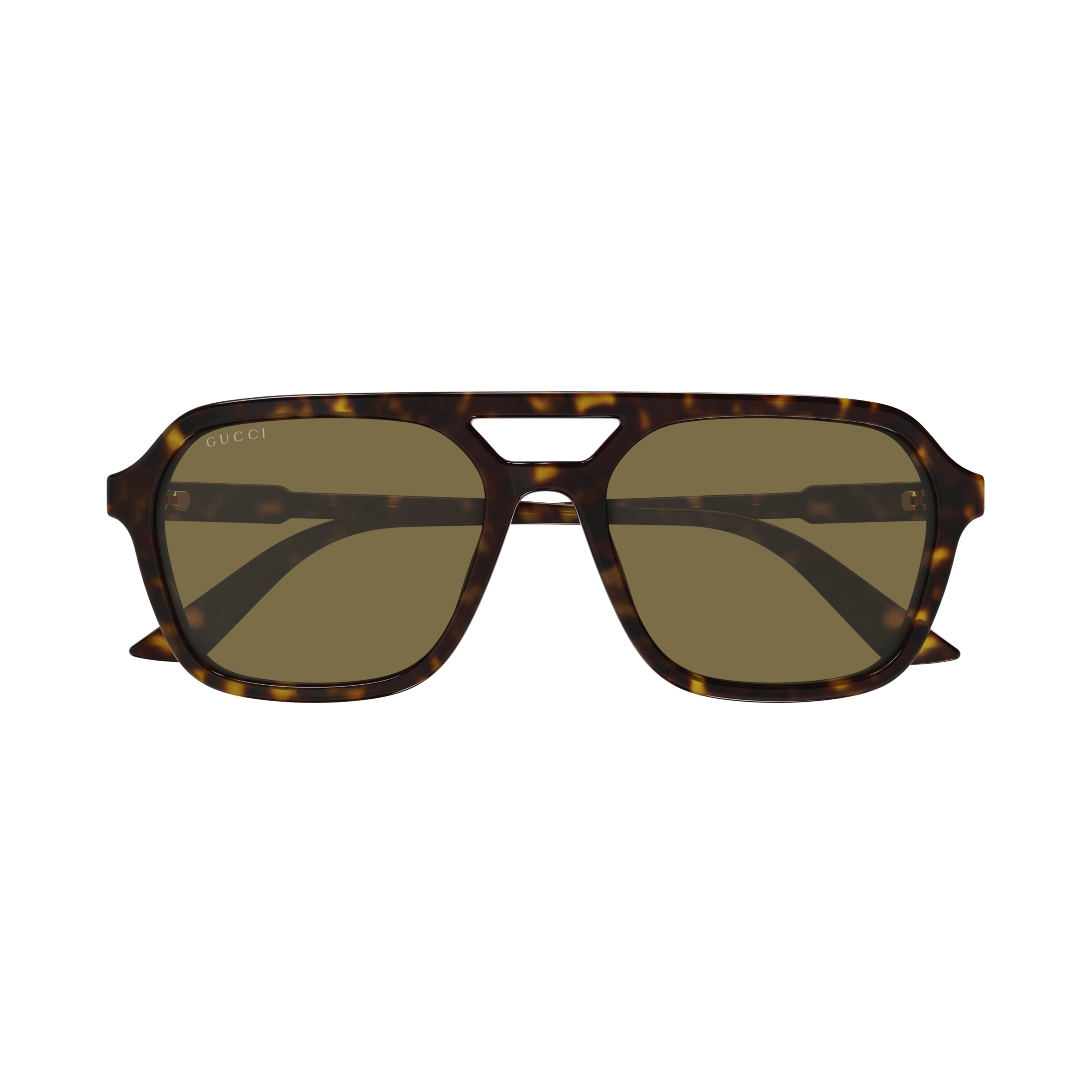 Tortoiseshell Square Frame Sunglasses with Distinctive Cut-Out Detail
