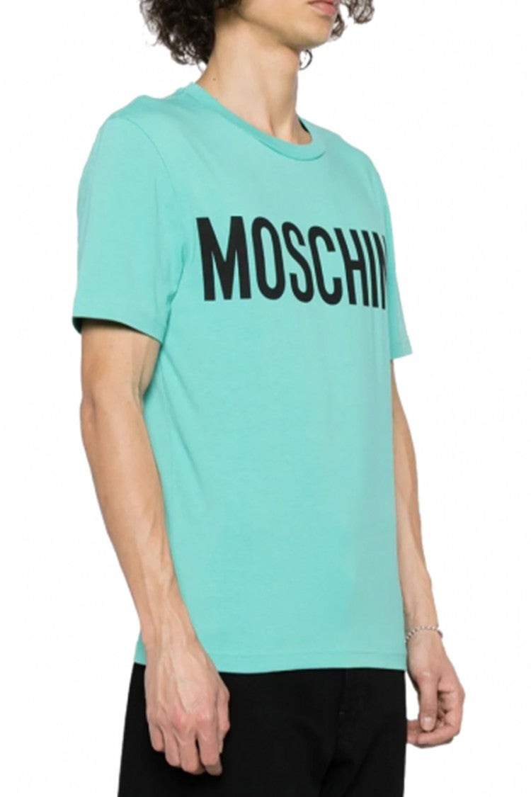Moschino Cotton T-Shirt with Bold Logo Print and Fit