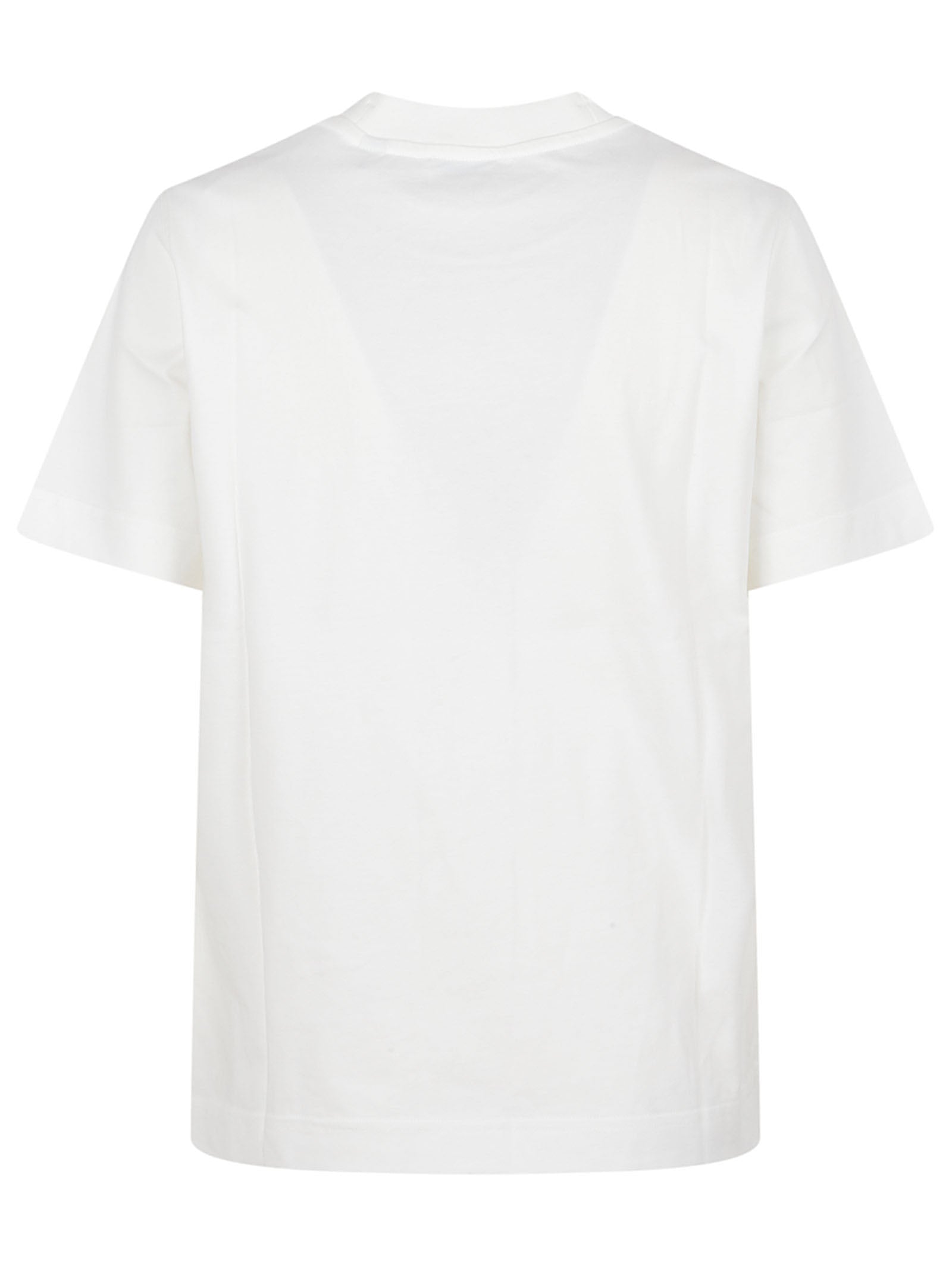 Floral Embroidered White Short-Sleeve T-Shirt