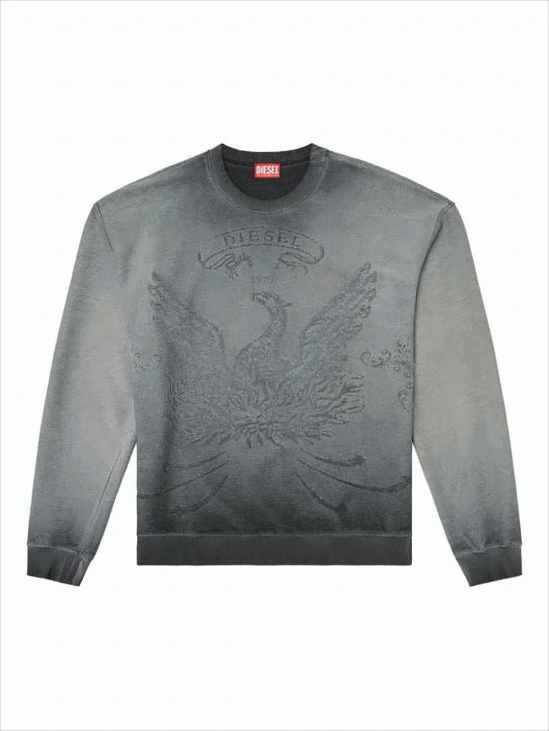 Gradient Grey Long-Sleeve Sweatshirt
