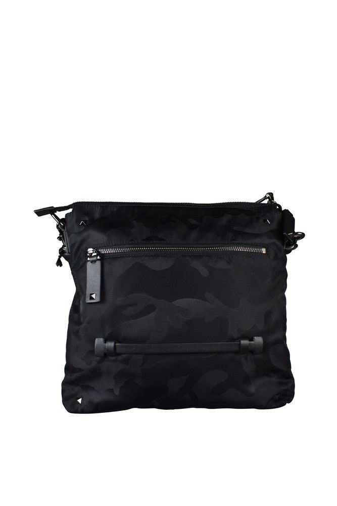 Rectangular Nylon Bag With Rockstud Accents