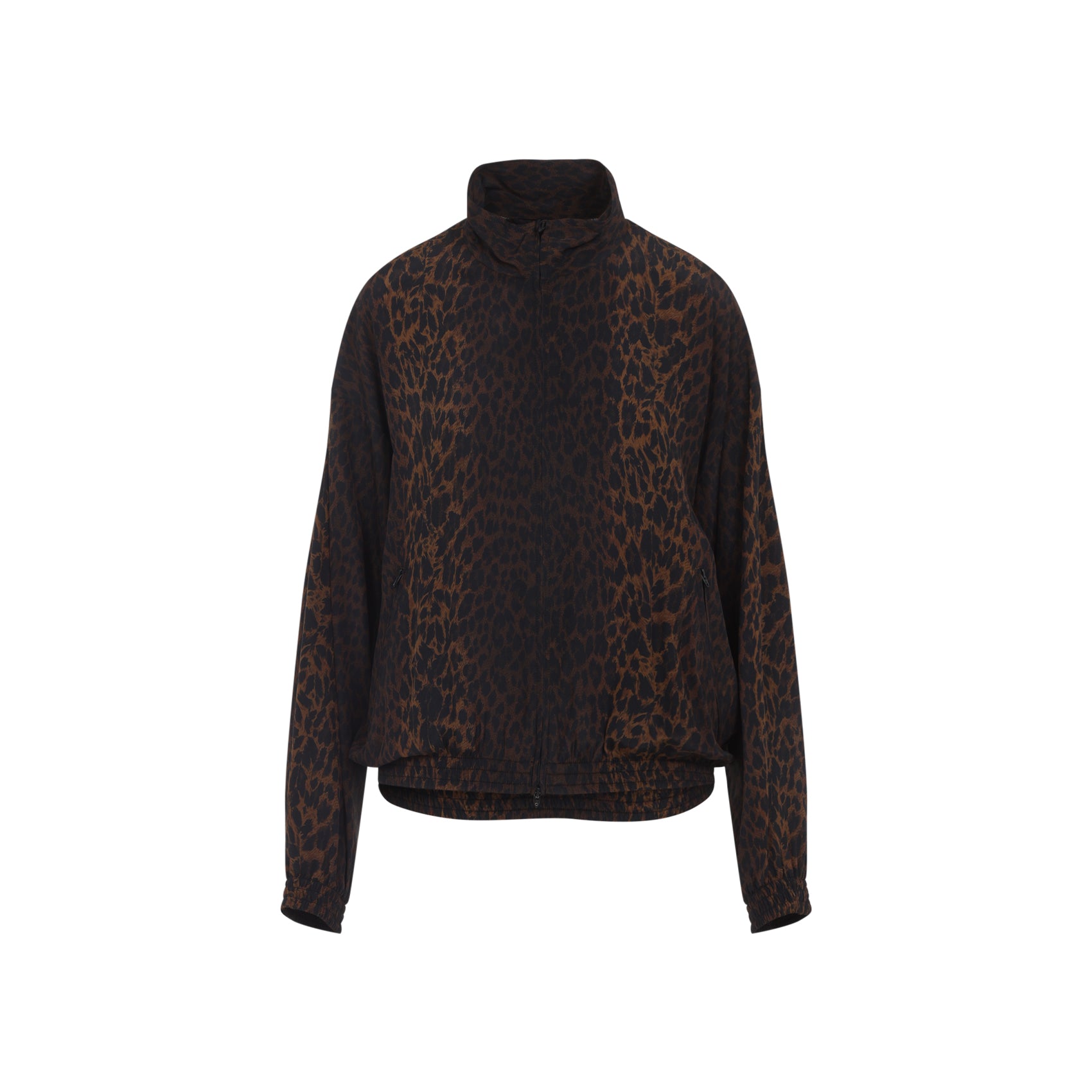 Silk Jacket With Subtle Leopard Print