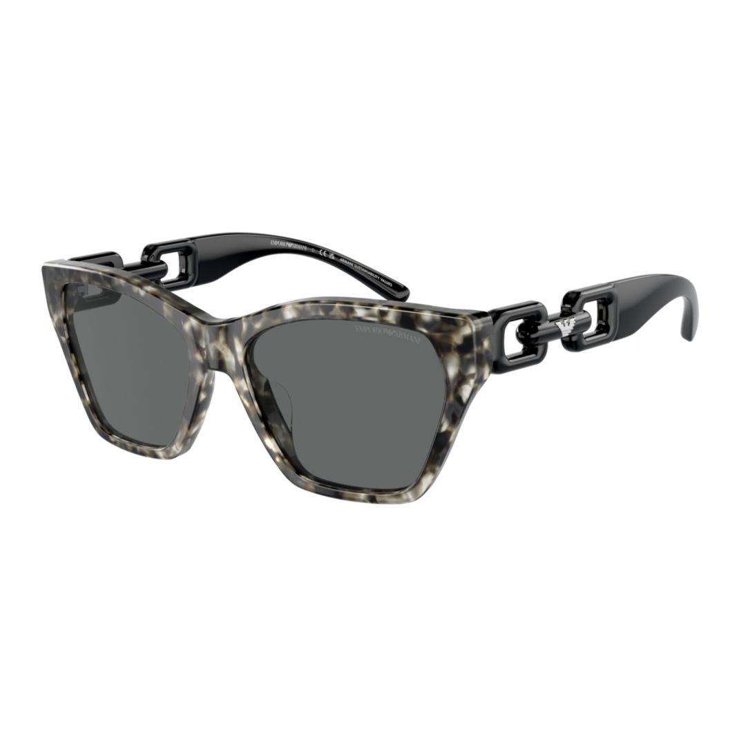 4203u Sole Cat-Eye Acetate Sunglasses with Linked Chain Temples