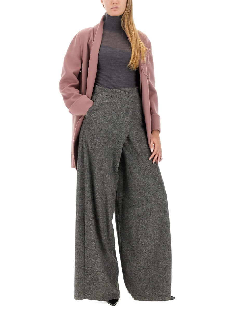 Belted Cashmere-Virgin Wool Jacket with Tailored Silhouette