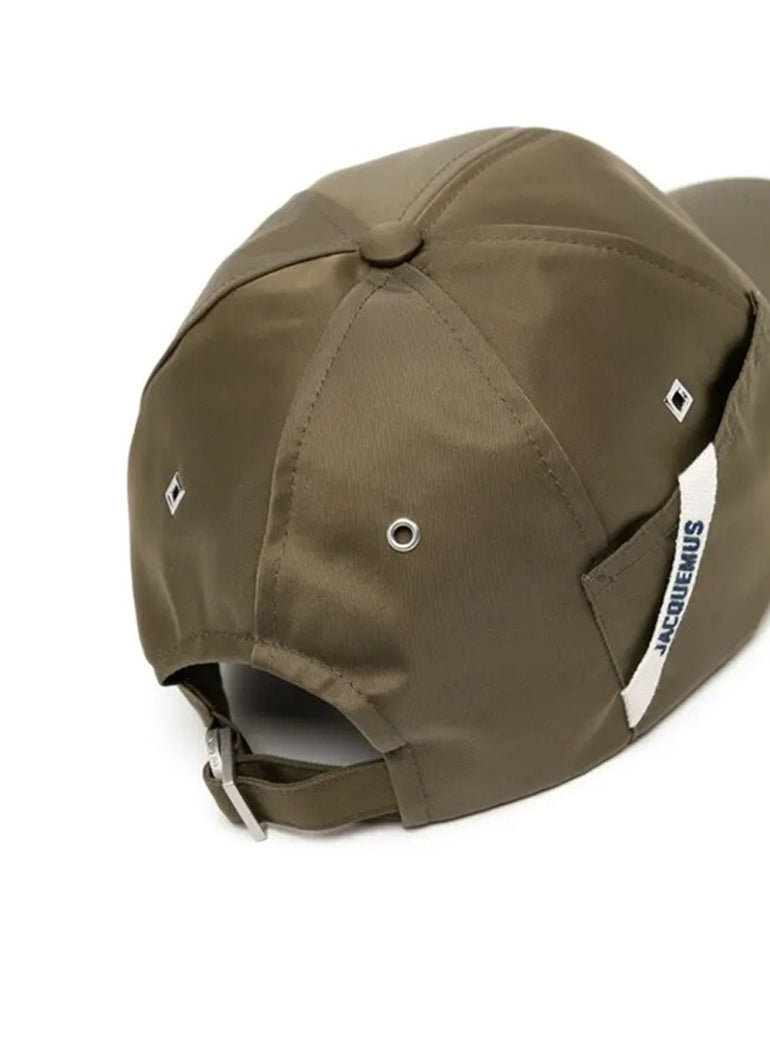 Structured Brown Cap with Stitched Panel Detailing